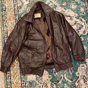 Brown leather jacket for sale!